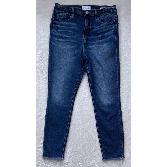 Frame Ali High Rise Cigarette Raw Edge Jean in Lupin, Size 31 - Picture 14 of 16